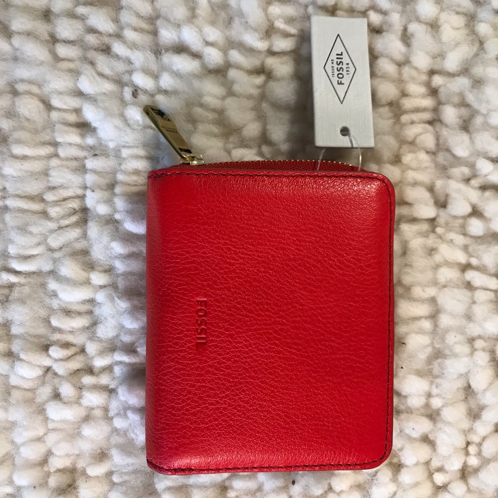 Fossil Emma Mini Wallet BNWT chili pepper red